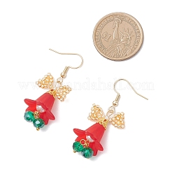 Серьги-подвески в форме цветка из нержавеющей стали 304&nbsp;EJEW-MZ00592