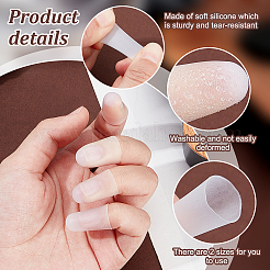 4 шт. силиконовая защита для пальцев гитары&nbsp;AJEW-WH0166-24A