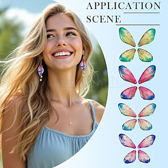 4 комплект подвесок из двухцветной смолы&nbsp;DIY-TA0013-51