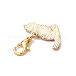 5 шт. 5-х цветные подвесные украшения в форме кошки из сплава и эмали&nbsp;HJEW-JM03029