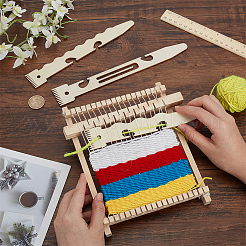 1 набор деревянных гобеленовых плетеных гребней&nbsp;DIY-FG0007-01