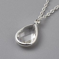 Кулон из прозрачного стекла&nbsp;NJEW-JN02611-01