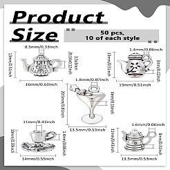 50шт 5 стиля подвески из сплава в тибетском стиле&nbsp;FIND-LP0006-69