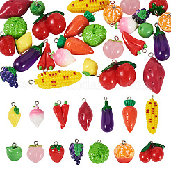 28шт 14 стиля непрозрачные подвески из смолы&nbsp;RESI-TA0004-19