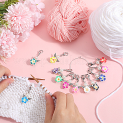 Кулон цветок из полимерной глины&nbsp;HJEW-SC00077