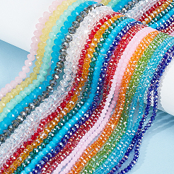 24 нить 6 стилей гальванические стеклянные бусины нити&nbsp;EGLA-GA0001-33