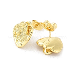 Латунная серьга-гвоздик с реечным покрытием&nbsp;EJEW-C078-02B-G