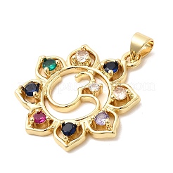 Латунные микро проложить кубического циркония подвески&nbsp;KK-H529-28G