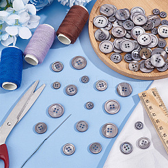 3 стиль пуговицы из натуральной ракушки BUTT-PH0001-21