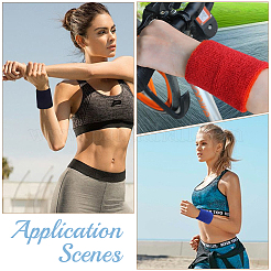 8шт. 4-х цветные спортивные полиэстеровые браслеты&nbsp;AJEW-CN0004-73A