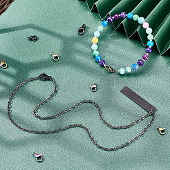 60 шт. 6 размера вакуумное покрытие PVD нержавеющая сталь 304 карабины-лобстеры&nbsp;STAS-PH0001-43