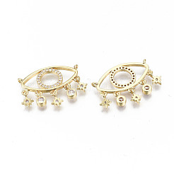 Латунные микропаве прозрачные подвески с фианитом&nbsp;ZIRC-S067-215-NF