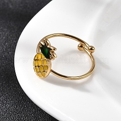 Регулируемые эмалированные манжеты из нержавеющей стали 304 для женщин&nbsp;RJEW-B152-01G-02