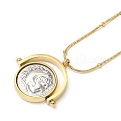 Ионное покрытие (ip) 304 нержавеющая сталь вращающиеся александровские подвески ожерелья&nbsp;NJEW-K259-07G