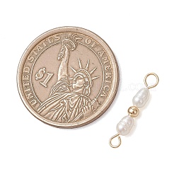 3 шт. 3 варианта подвесок-коннекторов из натурального культивированного пресноводного жемчуга в форме рисовых зерен.&nbsp;PALLOY-JF05070