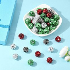 Акриловые бусины из стразов на рождественскую тематику OACR-L020-01