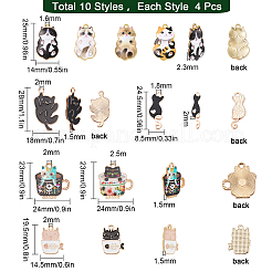 Подвески из сплава эмали 40шт 10 стиля&nbsp;ENAM-SC0002-61