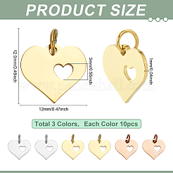 30 шт. подвески из нержавеющей стали 304 двух цветов&nbsp;STAS-ME0001-74