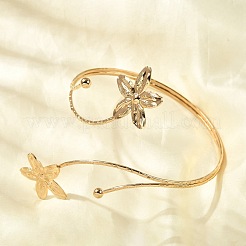 Браслеты-манжеты из нержавеющей стали 304 для женщин&nbsp;BJEW-B152-01G-B