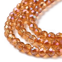 Гальванизируйте прозрачное стекло бисер нитей&nbsp;GLAA-H021-01B-FR02