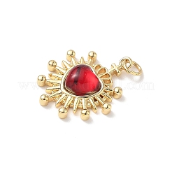 Подвески сердце латуни&nbsp;KK-D426-16B-G