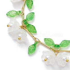 Браслеты с подвесками из цветного стекла и акрила&nbsp;BJEW-JB10442