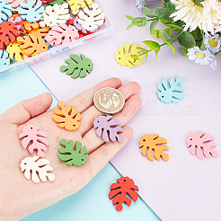 80 шт. подвески из тополя в двухцветной осенней тематике&nbsp;WOOD-PH0002-32