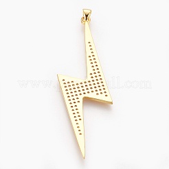 Латунные микро проложить кубического циркония большие кулоны&nbsp;ZIRC-E153-11G-NR