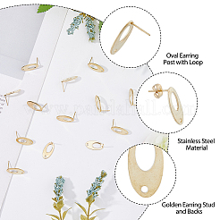 50 шт. фурнитура для сережек-гвоздиков из нержавеющей стали 304&nbsp;STAS-DC0014-11