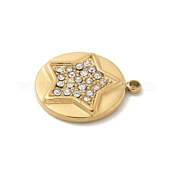 Подвески из нержавеющей стали 304 со стразами&nbsp;STAS-I322-28G-01