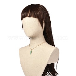 Двойное колье с подвеской из синтетической бирюзы&nbsp;NJEW-JN03720-01