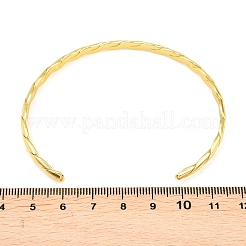 Латунный скрученный браслет из манжеты&nbsp;BJEW-P168-F02