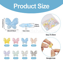 70шт 7 цвета непрозрачные акриловые бусины&nbsp;OACR-TA0001-24