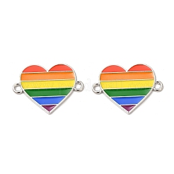 Шармы разъема эмали сплава цвета радуги&nbsp;ENAM-C005-13P