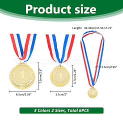 6 шт. 6 стиля памятных медалей из цинкового сплава&nbsp;AJEW-FH0005-05