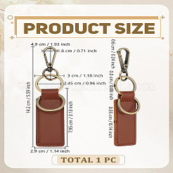 1шт прямоугольный брелок из искусственной кожи&nbsp;KEYC-LP0001-44A