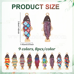 72шт 9 цвета сплава эмалевые подвески&nbsp;FIND-ME0001-93