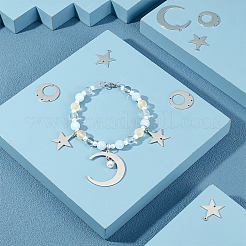 18 шт. 3 стиля 201 звеньев из нержавеющей стали соединители и звенья для компонентов люстры&nbsp;STAS-UN0021-57P