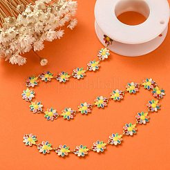 Эмалированные цепочки с цветком ромашки&nbsp;CHS-CJ0001-33