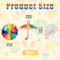 3шт 3 цвета подвески из смолы&nbsp;CRES-YW0002-77