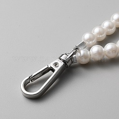 Пластиковый универсальный регулируемый ремешок для мобильного телефона с искусственным жемчугом и бусинами&nbsp;MOBA-WH0005-04P