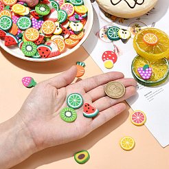 200шт бусины из полимерной глины ручной работы&nbsp;CLAY-CJ0001-87