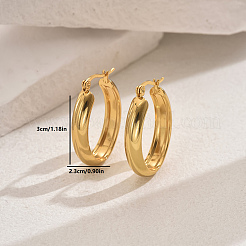 Элегантные серьги-кольца из нержавеющей стали 201&nbsp;TG2342-3