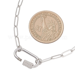 Цепочка-карабин с винтовым замком из нержавеющей стали 304&nbsp;NJEW-JN05860-02