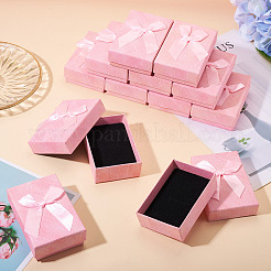 Прямоугольные бумажные подарочные коробки для хранения ювелирных изделий с бантом&nbsp;CON-TAC0014-12E