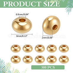 300 шт. Латунные бусины&nbsp;KK-ME0002-01