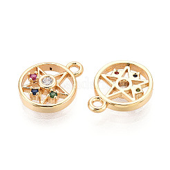 Латунные микро проложить кубического циркония подвески&nbsp;KK-N263-133G