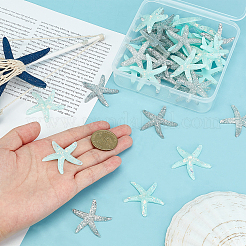 40шт 2 цвета пластик с кабошонами из непрозрачной смолы&nbsp;RESI-PH0001-37