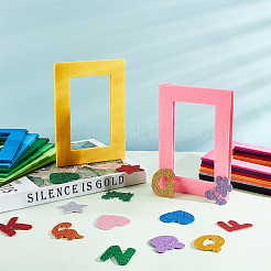 32 шт. прямоугольная рамка из шерстяного фетра для новорожденных&nbsp;DIY-CA0004-52