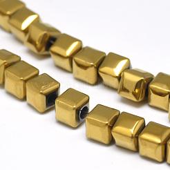 Гальванизировать немагнитных синтетический гематит бисер пряди&nbsp;G-T061-35C